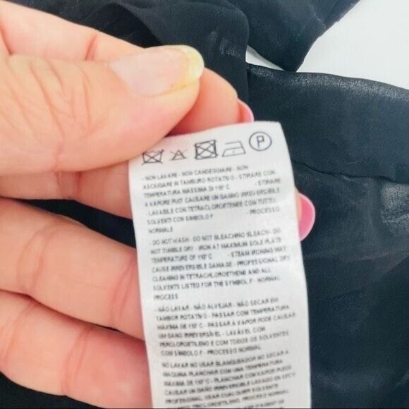 Armani Exchange Shirt Womens XS Pieced Two-Layer Wool Jersey Short Sleeve NWT - Picture 5 of 10